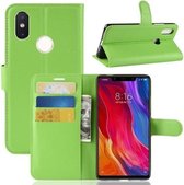 Litchi Texture Horizontale Flip Leren Case voor Xiaomi Mi 8 SE, met Portemonnee & Houder & Kaartsleuven (Groen)