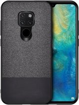 Schokbestendige splicing PU + stoffen beschermhoes voor Huawei Mate 20 (zwart)