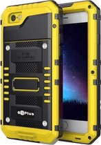 Waterdichte stofdichte schokbestendige zinklegering + siliconen hoes voor iPhone 6 Plus & 6s Plus (geel)