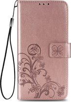 Samsung Galaxy S20 FE Hoesje - Mobigear - Clover Serie - Kunstlederen Bookcase - Roségoud - Hoesje Geschikt Voor Samsung Galaxy S20 FE