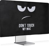 kwmobile hoes voor Apple Pro Display XDR - beschermhoes voor beeldscherm - Don't Touch My Mac design - wit / zwart