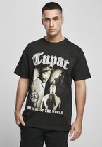 Mister Tee Heren Tshirt -XL- Tupac MATW Sepia Oversize Zwart