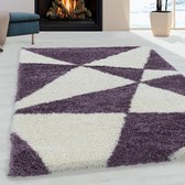 - Vloerkleed - Purper - Ø 200cm Rond