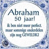 Carrelage Delft Blue Saying - Abraham 50 ans! Je ne suis plus parfait, mais certains ...