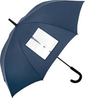 Automatische paraplu -View - met transparant venster - blauw
