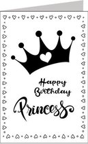 Verjaardagskaart Happy Birthday Princess