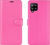 Samsung Galaxy A42 5G Hoesje - Mobigear - Classic Serie - Kunstlederen Bookcase - Roze - Hoesje Geschikt Voor Samsung Galaxy A42 5G