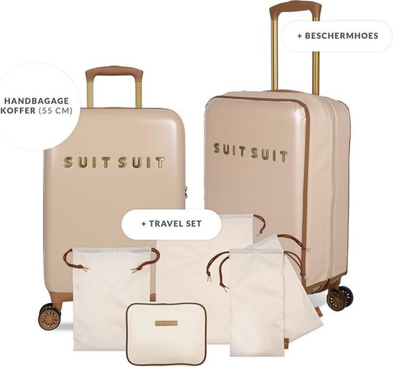 Suitsuit Handbagage koffer Fabulous Seventies 55  - beige - SUITSUIT