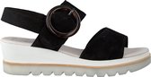 Gabor 645.1 Sandalen - Met Sleehak - Dames - Zwart - Maat 42,5