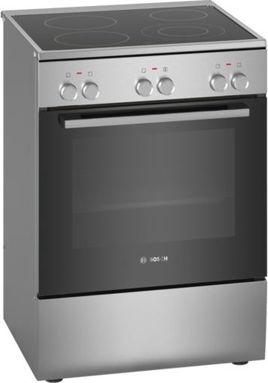 Bosch HKA090150 - Serie 4 - Vrijstaand fornuis - Keramisch - RVS - 3D Hetelucht - Energielabel A
