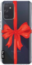 Casetastic Samsung Galaxy A72 (2021) 5G / Galaxy A72 (2021) 4G Hoesje - Softcover Hoesje met Design - Christmas Ribbon Print