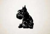 Wanddecoratie - Hond - Schotse terrier 1 - L - 102x75cm - Zwart - muurdecoratie - Line Art