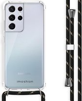 iMoshion Backcover met koord Samsung Galaxy S21 Ultra hoesje - Zwart / Goud