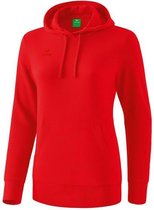 Erima Sweatshirt Met Capuchon Dames Rood Maat 48