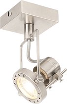 QAZQA suplux - Industriele Wandlamp - 1 lichts - H 105 mm - Staal - Industrieel - Woonkamer | Slaapkamer | Keuken