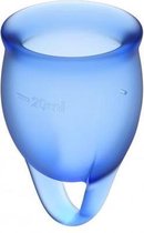 Satisfyer Feel Confident Menstruatie Cup Set - Blauw - Blauw - Drogist - Voor Haar - Drogisterij - Verzorging