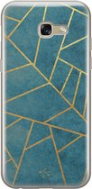 Samsung Galaxy A5 2017 siliconen hoesje - Abstract blauw - Soft Case Telefoonhoesje - Blauw - Print