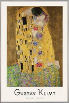 JUNIQE - Poster in kunststof lijst Klimt - The Kiss -30x45 /Geel