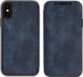 iPhone XS Max Bookcase Hoesje - Leer - Siliconen - Book Case - Flip Cover - Apple iPhone XS Max - Blauw