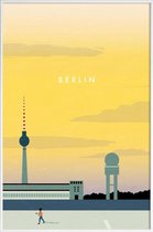 JUNIQE - Poster in kunststof lijst Berlijn - retro -20x30 /Geel