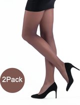 INSUA Sylvia  Dames Panty 15 Denier - 2-Pack -  Mocca - Maat XL