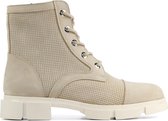 Mace Vrouwen Leren     Veterboots / Laarzen / Damesschoenen M1091 - Beige - Maat 38