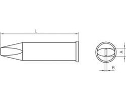 Weller XHT D Soldeerpunt Beitelvorm Grootte soldeerpunt 5 mm Inhoud: 1 stuk(s)
