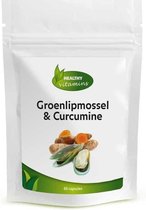 Groenlipmossel en Curcumine met Zwarte besblad | 60 capsules ⟹ Vitaminesperpost.nl