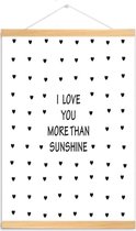 Poster Canvas Wanddecoratie Met Tekst I Love You More Than Sunshine 20x30 Decoratie Kinderkamer Slaapkamer