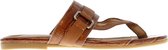 Tango | Madison 4-c x AC cognac leather buckle slipper - cognac sole | Maat: 39