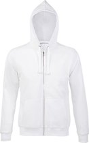 SOLS Heren Spike Full Zip Hooded Sweatshirt (Wit)