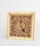 Houtenbord Wine O'clock 20cm
