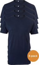 ALAN RED T-shirts Derby extra lang (4-pack) - O-hals - blauw - Maat: L