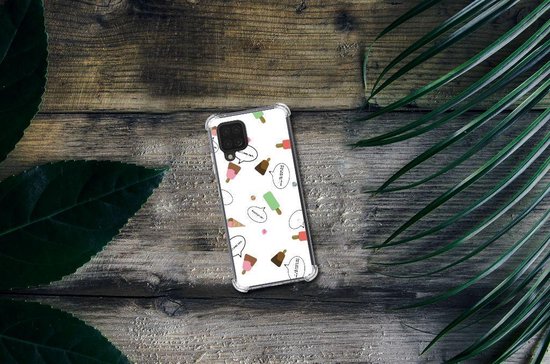 Coque Smartphone Samsung Galaxy A12 Coque de protection avec bord transparent Ice cream