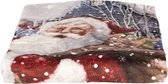 Clayre & Eef Plaid 130*170 cm Meerkleurig Polyester Rechthoek Kerstman Deken Kleed Dekentje