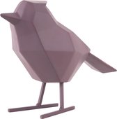Present Time Ornament Bird - Large polyresin mat Donkerpaars - 24x9x18,5cm