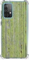 Telefoonhoesje met foto Samsung Galaxy A52 4G/5G GSM Hoesje met doorzichtige rand Green Wood