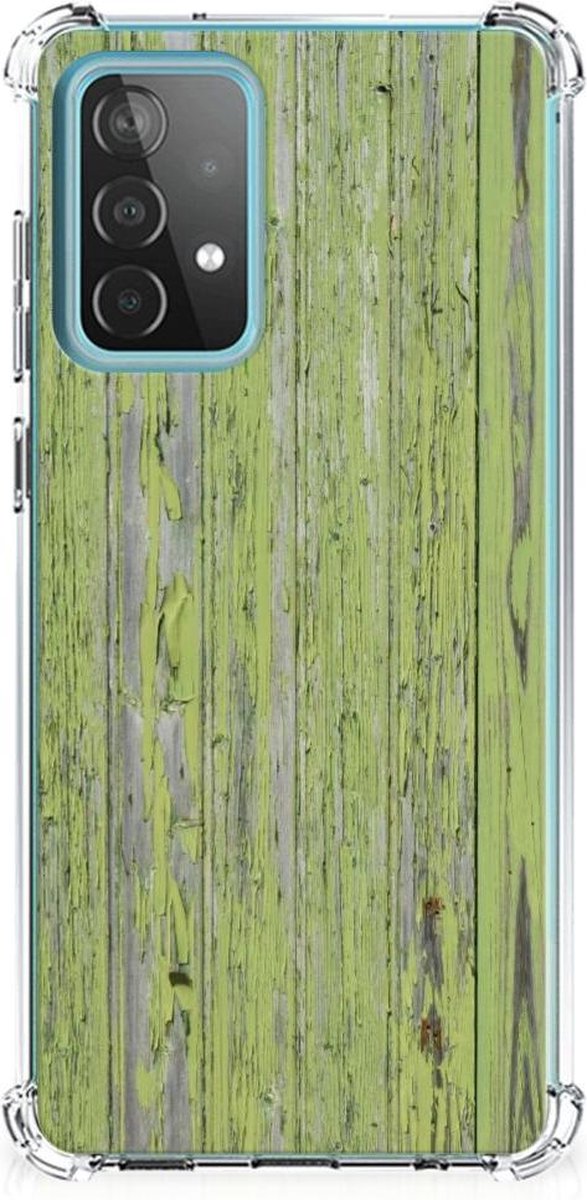 Samsung Galaxy A52 4G/5G Stevig Telefoonhoesje Green Wood