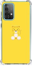 TPU Case Geschikt voor Samsung Galaxy A52 4G/5G Smartphone hoesje met doorzichtige rand Baby Leopard
