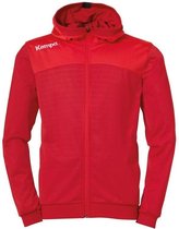 Kempa Emotion 2.0 Jas met Capuchon Chili Rood-Rood Maat 4XL