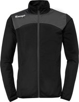 Kempa Emotion 2.0 Polyesterjack Kind Zwart-Antraciet Maat 140