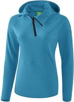 Erima Essential Sweatshirt met Capuchon Dames Oriental Blue-Colonial Blue Maat 38