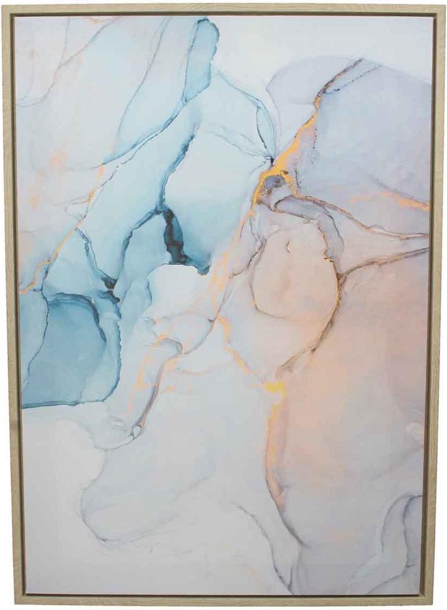 SVJ Home Decorations Ornatum Schilderij - 50x3x70cm - Gouden Lijst