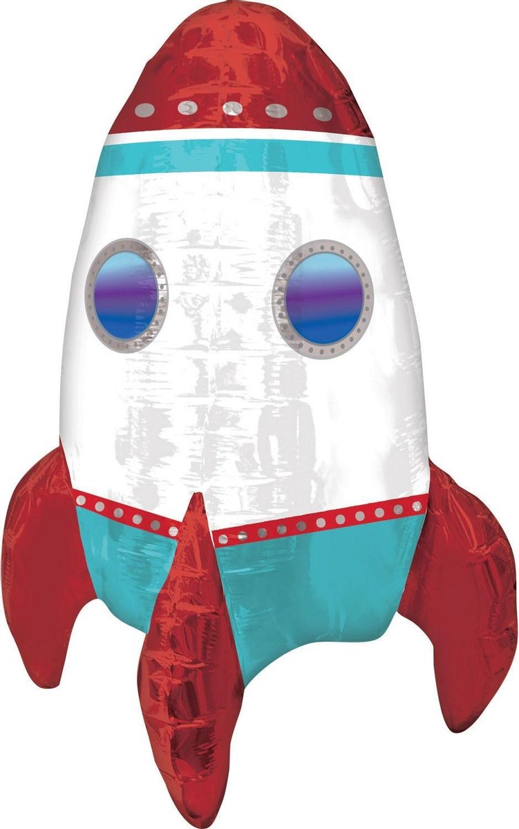 Amscan - Folieballon Luchtdecoratie Raket 53 cm