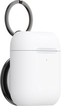 PopSockets PopChain Sleutelhanger en Houder compatibel met Apple AirPods® (Gen 2) - Telefoonaccessoires - Gunmetaal en Wit