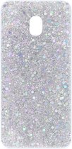 ADEL Premium Siliconen Back Cover Softcase Hoesje Geschikt voor Samsung Galaxy J3 (2017) - Bling Bling Glitter Zilver