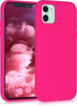 kwmobile telefoonhoesje geschikt voor Apple iPhone 11 - Hoesje voor smartphone - Back cover in neon roze