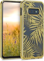 kwmobile hoesje voor Samsung Galaxy S10e - backcover voor smartphone - Jungle design - goud / goud / transparant