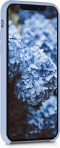 kwmobile telefoonhoesje geschikt voor Apple iPhone XS - Hoesje met siliconen coating - Smartphone case in mat lichtblauw