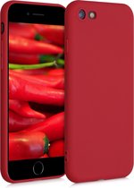 kwmobile telefoonhoesje voor Apple iPhone SE (2022) / SE (2020) / 8 / 7 - Hoesje voor smartphone - Back cover in klassiek rood